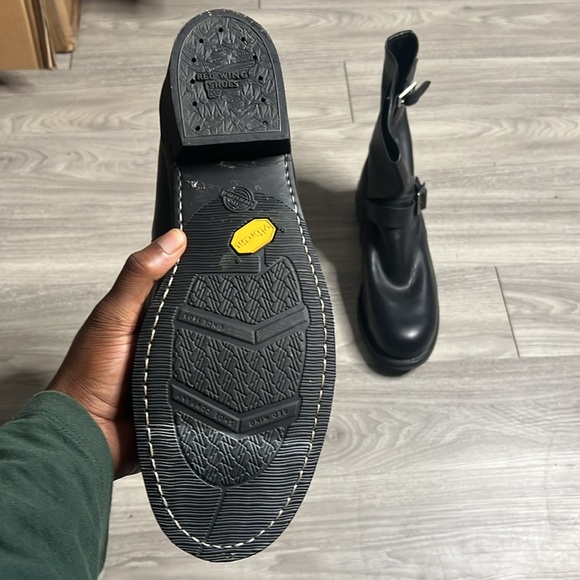 Red Wings Buckle Black Leather Boots (13) - Picture 13 of 17